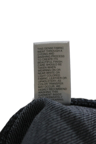 St. John Caviar Women Straight Jeans Dark Blue Mid-Rise Cotton Size 30