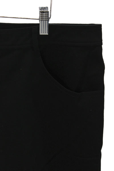 St. John Womens Ankle Dress Pants Black Cotton Spandex Button Size 38