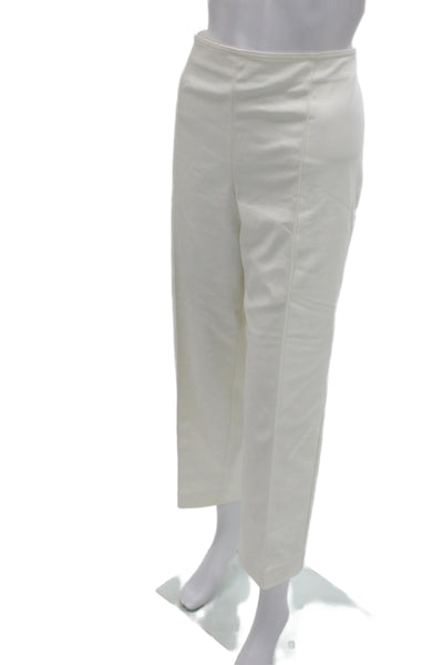 St. John Women Ankle Dress Pants White Zip Size 14