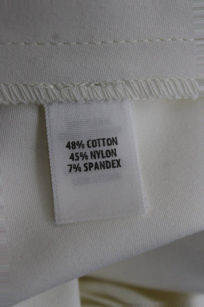 St. John Women Ankle Dress Pants White Zip Size 14
