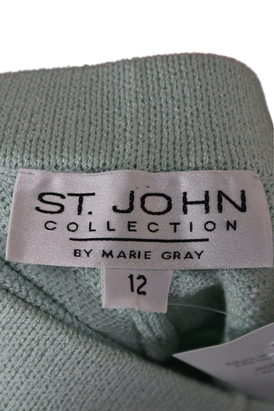 St. John Collection By Marie Gray Unisex Knit Green Shorts Size 12