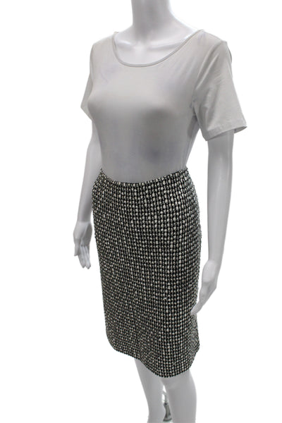 St. John Women Black Straight Pencil Skirt Wool Rayon Blend Size 16