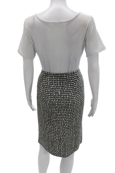 St. John Women Black Straight Pencil Skirt Wool Rayon Blend Size 16