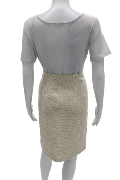 St. John Womens Straight Pencil Beige Skirt Size 14
