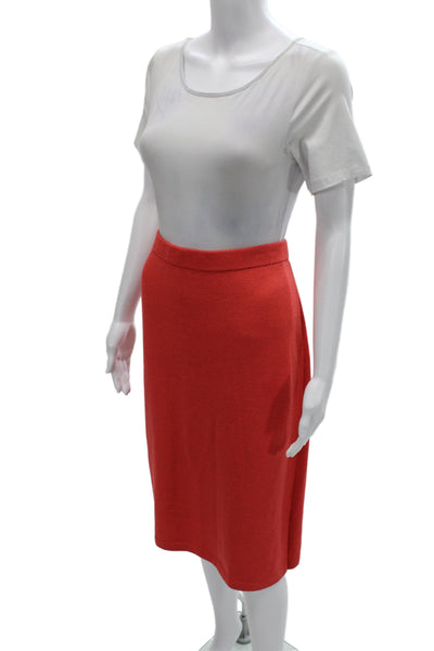 St. John Collection Womens Red Straight Pencil Skirt Size 14