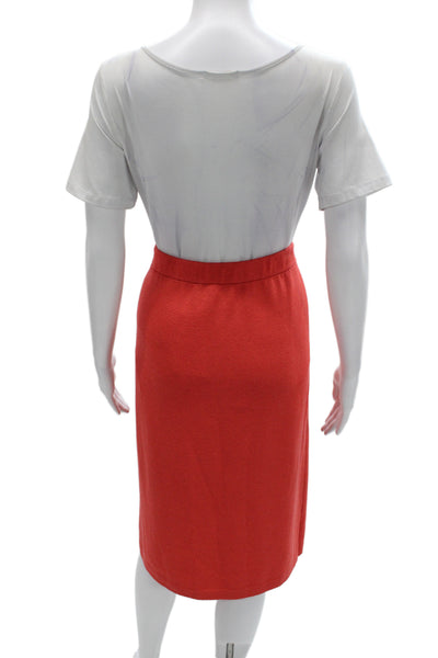 St. John Collection Womens Red Straight Pencil Skirt Size 14