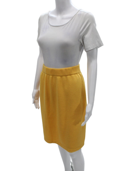 St. John Collection By Marie Gray Women Straight Pencil Skirt Yellow Size 14