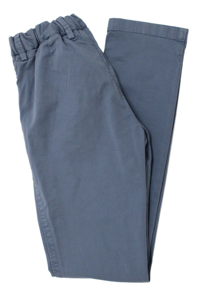 Il Gufo Childrens Boys Slim Leg Khaki Pants Blue Cotton Size 12