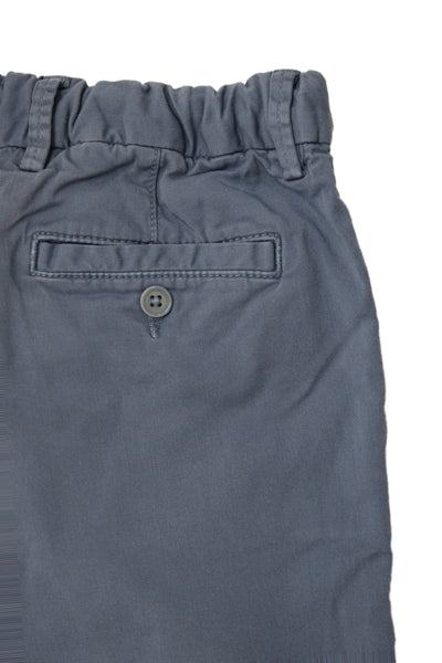 Il Gufo Childrens Boys Slim Leg Khaki Pants Blue Cotton Size 12
