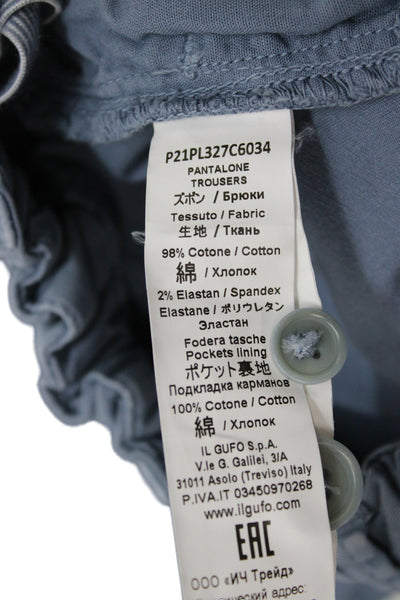 Il Gufo Childrens Boys Slim Leg Khaki Pants Blue Cotton Size 12