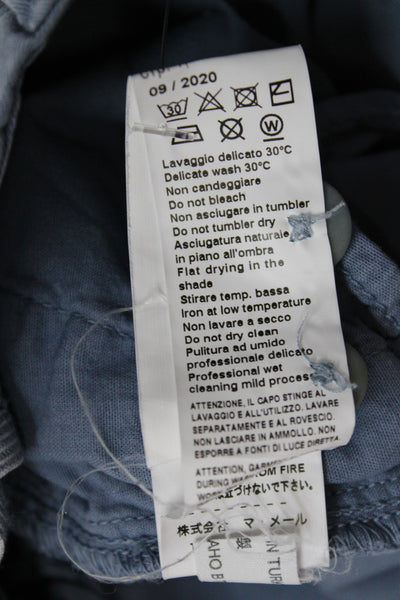 Il Gufo Childrens Boys Slim Leg Khaki Pants Blue Cotton Size 12