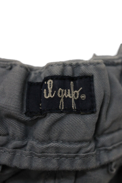 Il Gufo Childrens Boys Slim Leg Khaki Pants Blue Cotton Size 12