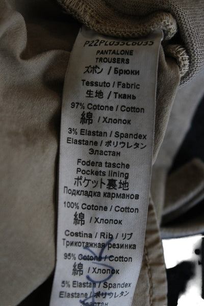 Il Gufo Childrens Boys Slim Leg Khaki Pants Beige Cotton Size 12