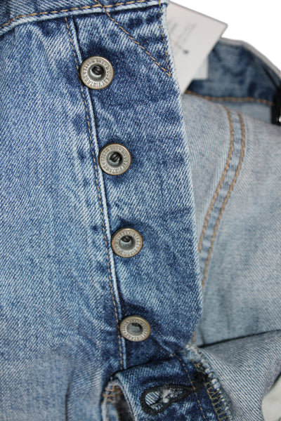Moussy Unisex Blue Denim Cotton 90s Shorts Size 28