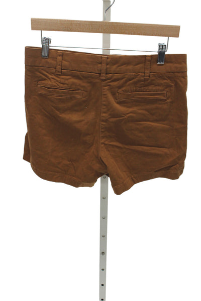 J Crew Unisex Brown Chino Shorts 97% Cotton 3% Elastane Size 6