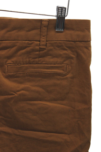 J Crew Unisex Brown Chino Shorts 97% Cotton 3% Elastane Size 6