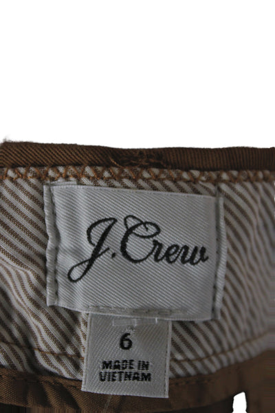 J Crew Unisex Brown Chino Shorts 97% Cotton 3% Elastane Size 6