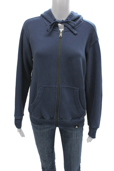 American Giant Unisex Full-Zip Hoodie Dark Blue Cotton Drawstring Size M