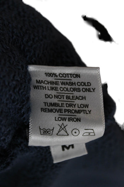 American Giant Unisex Full-Zip Hoodie Dark Blue Cotton Drawstring Size M