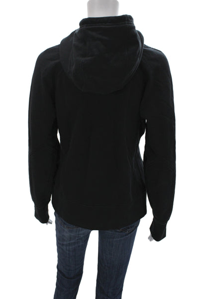 American Giant Unisex Full-Zip Hoodie Black High Neck 100% DWR Cotton Size M