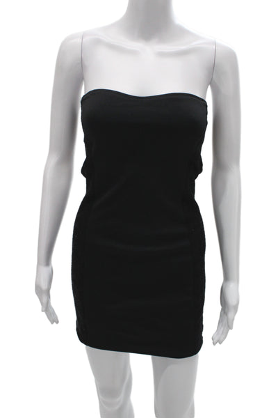 Pencey Womens Black Bodycon Mini Dress Sleeveless Hook Eye Size 2
