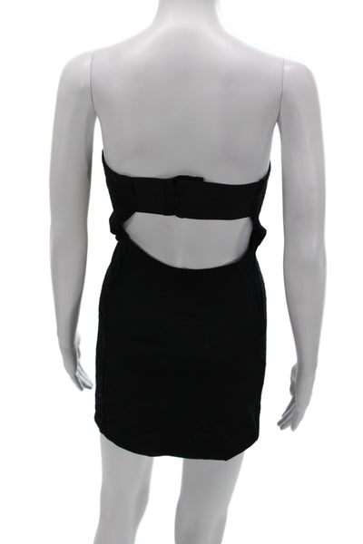 Pencey Womens Black Bodycon Mini Dress Sleeveless Hook Eye Size 2