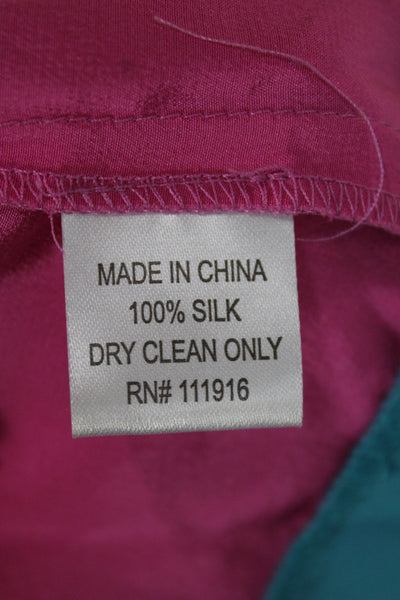 Yumi Kim Women Slip Dress Pink Silk V-Neck Sleeveless Short Solid Size S