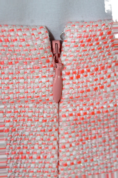 J Crew Women Pink Mini Pencil Skirt Cotton Polyester Sequined Size 2
