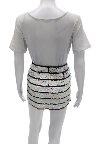 Gryphon New York Womens Mini Pencil Black Nylon Net Skirt Size S