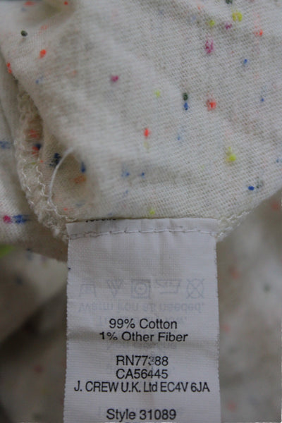 Madewell Womens Basic V-Neck White Short Sleeve T-Shirt 99% Cotton Size S