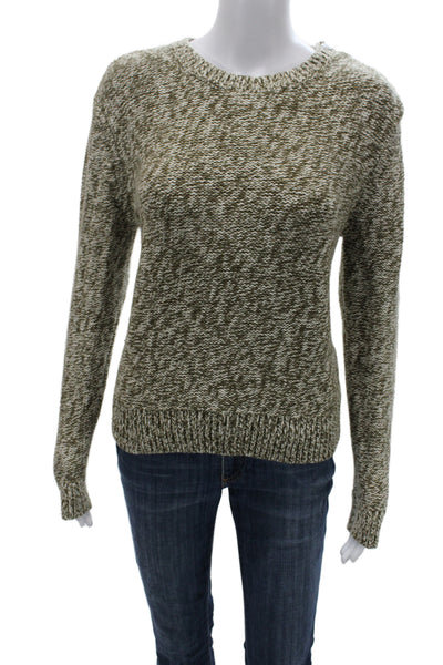 Petit Bateau Unisex Pullover Sweater Green Crew Neck Wool Cotton Size XS