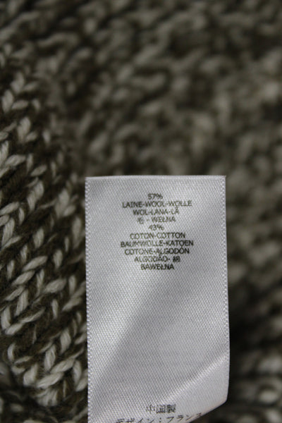 Petit Bateau Unisex Pullover Sweater Green Crew Neck Wool Cotton Size XS