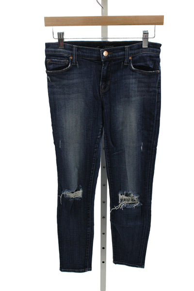 J Brand Womens Skinny Ankle Mid Rise Dark Blue Jeans Size 26
