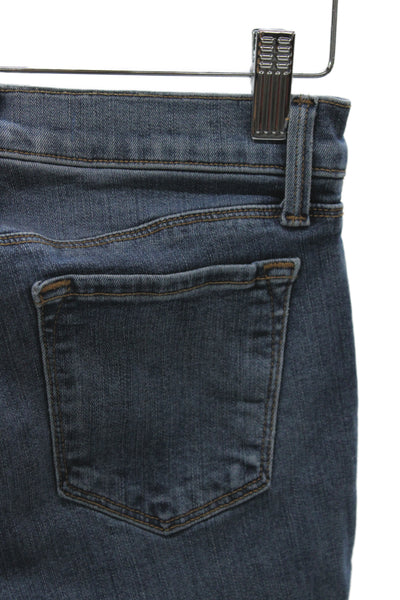 J Brand Women Skinny Ankle Jeans Dark Blue Mid Rise Button Size 25