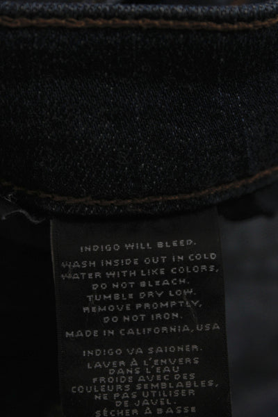 J Brand Women Ankle Skinny Jeans Dark Blue Mid Rise Button Size 26