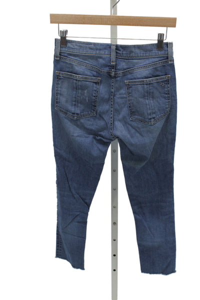 Rag & Bone Jean Womens Cropped Skinny Dark Blue Jeans Size 25