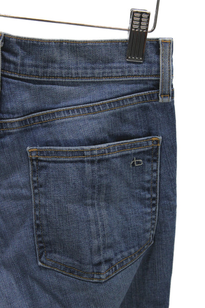 Rag & Bone Jean Womens Cropped Skinny Dark Blue Jeans Size 25