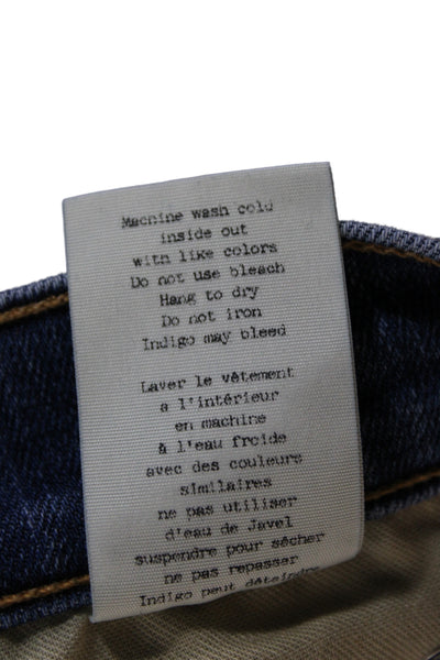 Rag & Bone Jean Womens Cropped Skinny Dark Blue Jeans Size 25