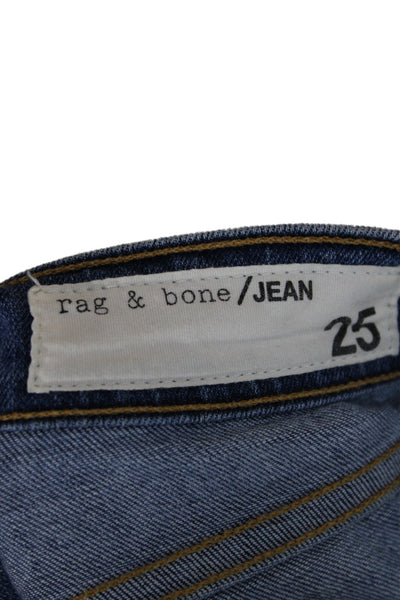 Rag & Bone Jean Womens Cropped Skinny Dark Blue Jeans Size 25