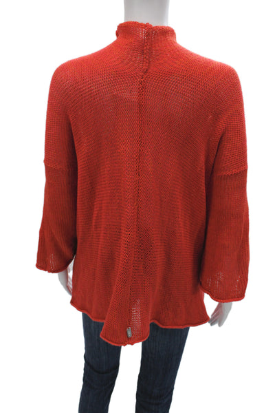 SKIF Unisex Orange Pullover Sweater Cotton Polyester 3/4 Sleeve Size L