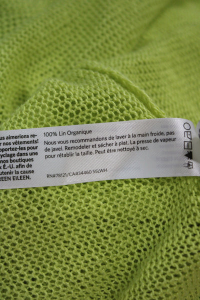 Eileen Fisher Womens Pullover Sweater Yellow Linen Long Sleeve Size 1X