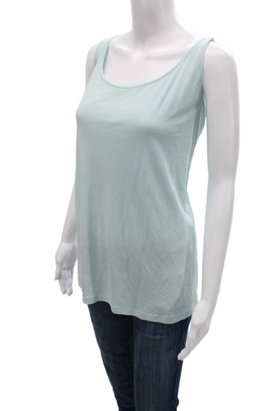 Eileen Fisher Women Light Blue Silk Sleeveless Camisole Round Neck Size 2X