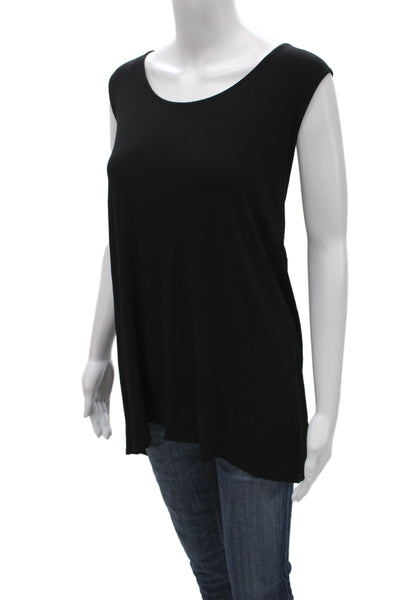 Eileen Fisher Women Plus Tunic Sleeveless Tank Black Size 2X