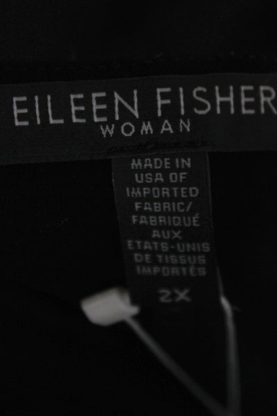 Eileen Fisher Women Plus Tunic Sleeveless Tank Black Size 2X