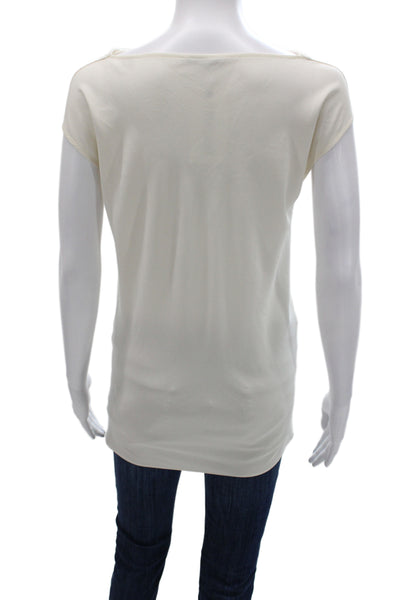 M.M. Lafleur Womens Tunic Sleeveless White Polyester Size 3