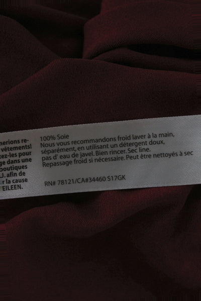 Eileen Fisher Womens Red Silk Sleeveless Tunic Tank Round Neck Basic Size 2X