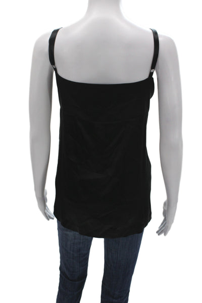 Eileen Fisher Women Black Cotton Polyester Camisole Round Neck Size 1X