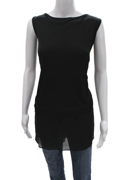 Eileen Fisher Womens Plus Tunic Tank Sleeveless Black Round Neck Size 1X