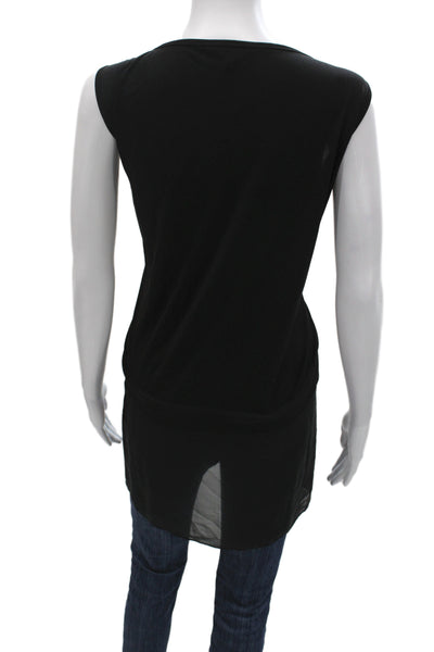 Eileen Fisher Womens Plus Tunic Tank Sleeveless Black Round Neck Size 1X