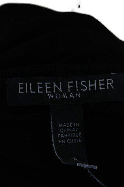 Eileen Fisher Womens Plus Tunic Tank Sleeveless Black Round Neck Size 1X